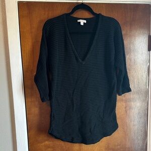 New York & Company Black V-Neck Sweater